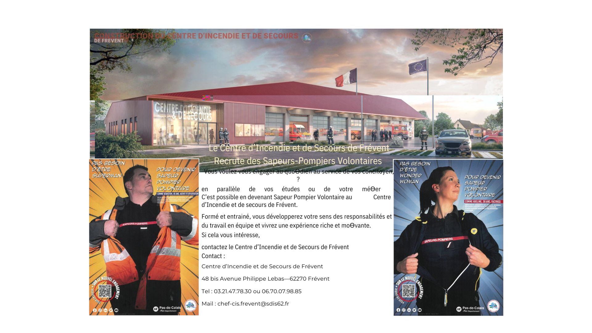 Recrutements Sapeurs Pompiers Volontaires